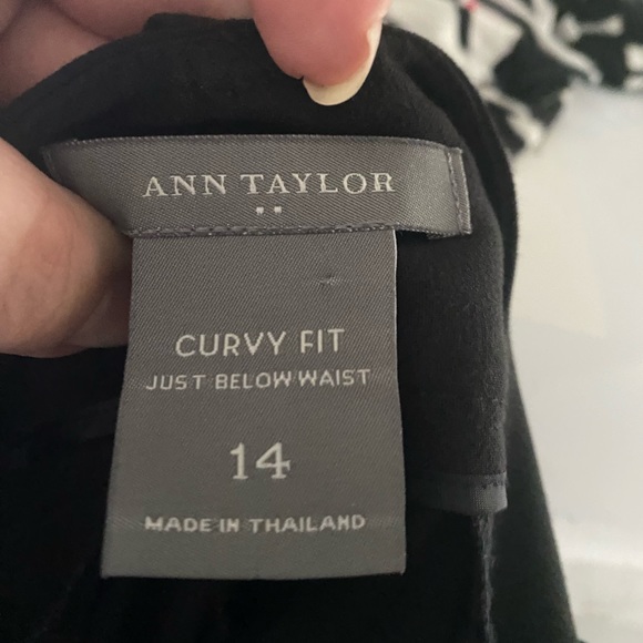 Ann Taylor 14 Curvy Fit Stretch Pants Capri Sushiflower L Blouse Outfit Lot Lg - Picture 9 of 10